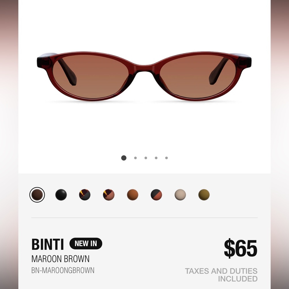 BINTI Maroon Brown Sunglasses